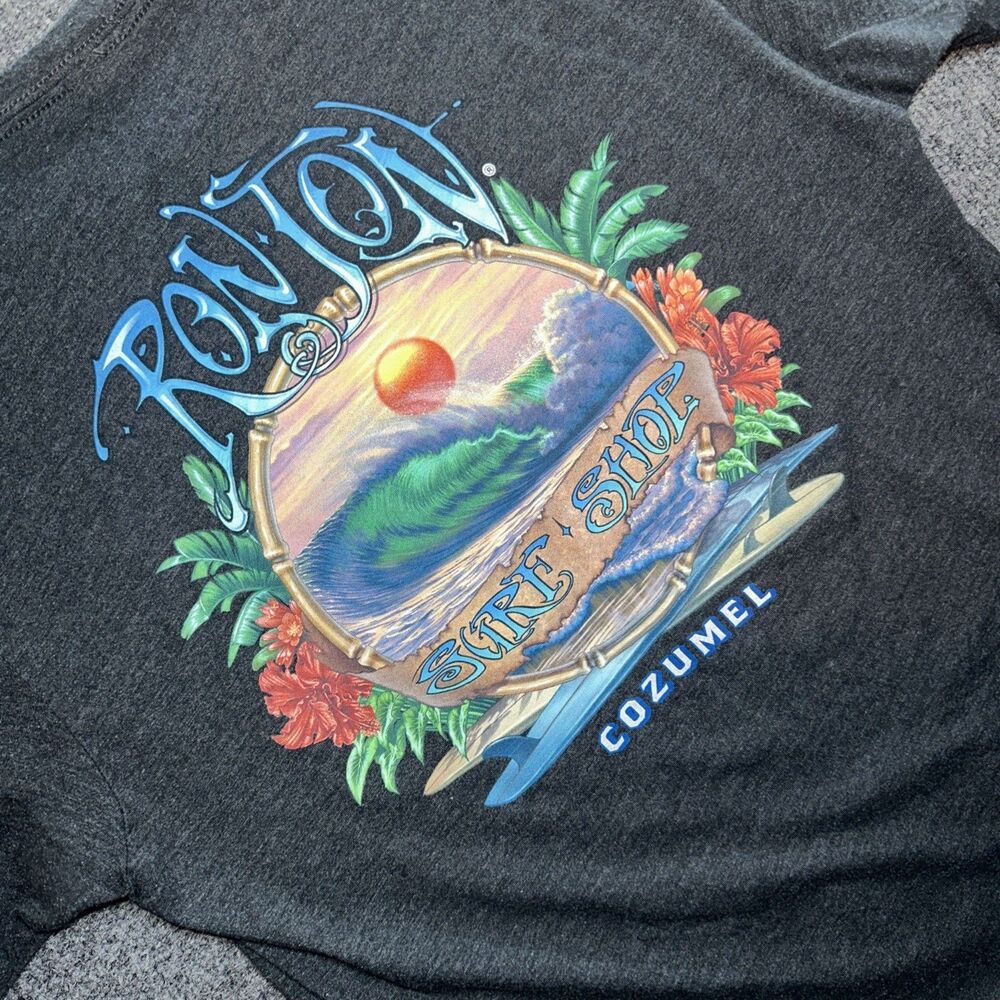 Ron Jon Surf Shop Cozumel Short Sleeve Men's S Small Sunset Wave T Shirt Graphic